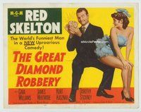 d140 GREAT DIAMOND ROBBERY movie title lobby card '53 Red Skelton slapstick!