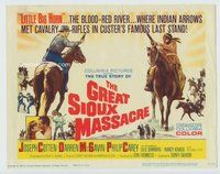 d141 GREAT SIOUX MASSACRE movie title lobby card '65 Joseph Cotten, McGavin