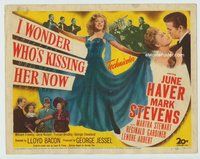 d162 I WONDER WHO'S KISSING HER NOW movie title lobby card '47 June Haver
