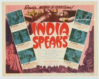 d166 INDIA SPEAKS movie title lobby card R49 really cool documentary!