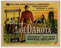 d178 JOE DAKOTA movie title lobby card '57 Jock Mahoney, Luana Patten