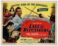 d194 LAST OF THE BUCCANEERS movie title lobby card '50 Paul Henreid, Oakie
