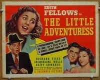 d205 LITTLE ADVENTURESS movie title lobby card '38 Edith Fellows, Fiske