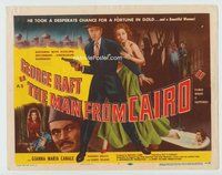 d223 MAN FROM CAIRO movie title lobby card '53 George Raft in Egypt!