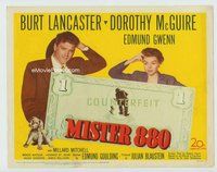 d236 MISTER 880 movie title lobby card '50 Burt Lancaster, Dorothy McGuire