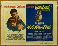 d258 NOT WANTED movie title lobby card '49 Sally Forrest, Keefe Brasselle