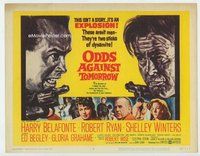 d259 ODDS AGAINST TOMORROW movie title lobby card '59 Harry Belafonte, Wise