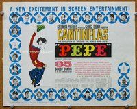 d275 PEPE movie title lobby card '61 Cantinflas, all-star cast comedy!