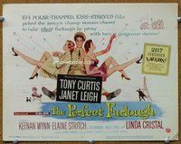 d276 PERFECT FURLOUGH movie title lobby card '58 Tony Curtis, Janet Leigh