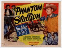 d278 PHANTOM STALLION movie title lobby card '54 Rex Allen, Slim Pickens