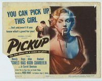 d279 PICKUP movie title lobby card '51 classic bad girl Beverly Michaels!