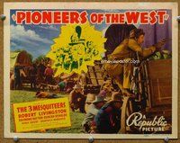 d281 PIONEERS OF THE WEST movie title lobby card '40 3 Mesquiteers!