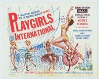 d282 PLAYGIRLS INTERNATIONAL movie title lobby card '63 Doris Wishman