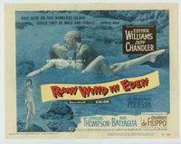 d296 RAW WIND IN EDEN movie title lobby card '58 Esther Williams, Chandler