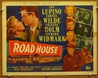 d305 ROAD HOUSE movie title lobby card '48 Ida Lupino, Cornel Wilde, noir