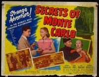 d318 SECRETS OF MONTE CARLO movie title lobby card '51 Warren Douglas