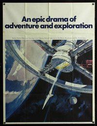 f003 2001 A SPACE ODYSSEY incomplete three-sheet movie poster '68 Kubrick