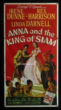 f022 ANNA & THE KING OF SIAM three-sheet movie poster '46 Dunne, Harrison