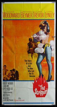 f225 STRIPPER three-sheet movie poster '63 super sexy Joanne Woodward!