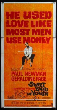 f228 SWEET BIRD OF YOUTH three-sheet movie poster '62 Paul Newman, Page