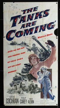 f230 TANKS ARE COMING three-sheet movie poster '51 Sam Fuller, Cochran
