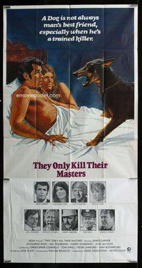 f237 THEY ONLY KILL THEIR MASTERS three-sheet movie poster '72 James Garner