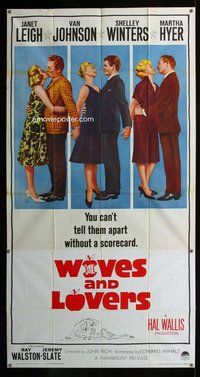 f269 WIVES & LOVERS three-sheet movie poster '63 Janet Leigh, Van Johnson