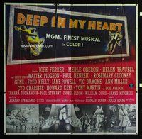 f297 DEEP IN MY HEART six-sheet movie poster '54 MGM all-star musical!