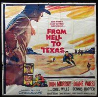 f300 FROM HELL TO TEXAS six-sheet movie poster '58 Don Murray, Diane Varsi