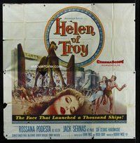 f304 HELEN OF TROY six-sheet movie poster '56 Robert Wise, Rossana Podesta