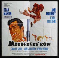 f318 MURDERERS' ROW six-sheet movie poster '66 Dean Martin, Ann-Margret