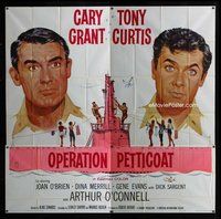 f325 OPERATION PETTICOAT six-sheet movie poster '59 Cary Grant, Curtis