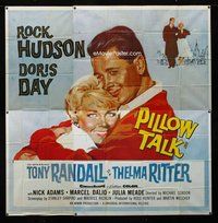 f329 PILLOW TALK six-sheet movie poster '59 Rock Hudson & Doris Day!