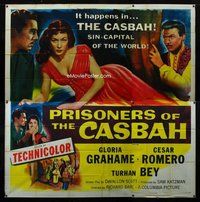 f330 PRISONERS OF THE CASBAH six-sheet movie poster '53 sexy Gloria Grahame