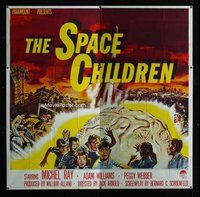 f349 SPACE CHILDREN six-sheet movie poster '58 Jack Arnold, wild sci-fi!