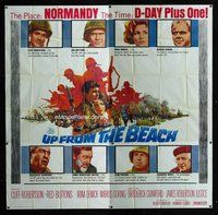 f356 UP FROM THE BEACH six-sheet movie poster '65 WWII, D-Day plus one!