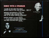 f374 DANCE WITH A STRANGER British quad movie poster '85 Mike Newell