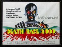 f375 DEATH RACE 2000 British quad movie poster '75 Corman, Carradine