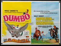 f376 DUMBO/NAPOLEON & SAMANTHA British quad movie poster '72 Disney