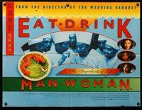 f377 EAT DRINK MAN WOMAN DS British quad movie poster '94 Ang Lee