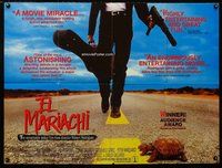 f378 EL MARIACHI British quad movie poster '92 1st Robert Rodriguez!