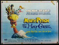 f398 MONTY PYTHON & THE HOLY GRAIL British quad movie poster '75