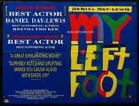 f400 MY LEFT FOOT British quad movie poster '89 Daniel Day-Lewis
