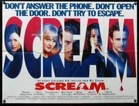 f412 SCREAM DS British quad movie poster '96 Craven, Neve Campbell