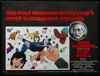 f415 SLAP SHOT British quad movie poster '77 Paul Newman, hockey!