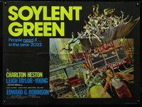 f416 SOYLENT GREEN British quad movie poster '73 Heston, Solie art!