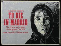 f420 TO DIE IN MADRID British quad movie poster '63 Spanish Civil War