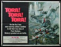 f422 TORA TORA TORA British quad movie poster '70 Pearl Harbor art!