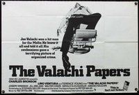 f426 VALACHI PAPERS British quad movie poster '72 Charles Bronson
