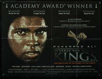 f428 WHEN WE WERE KINGS DS British quad movie poster '97 Muhammad Ali